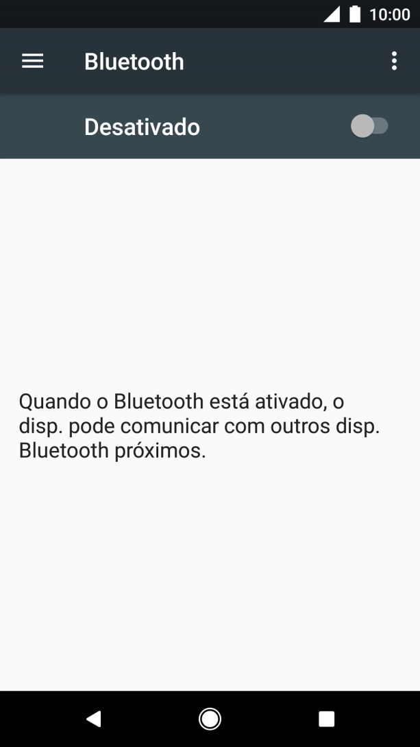 Prima o indicador para ativar a função.