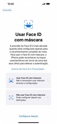 Prima Configurar depois.
