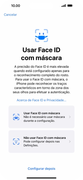 Prima Configurar depois.