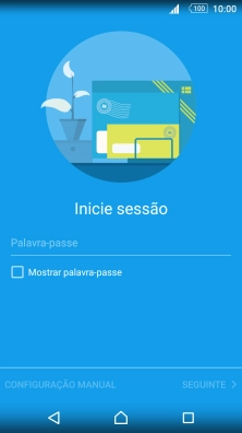 Prima Palavra-passe e introduza a password da sua conta de e-mail.