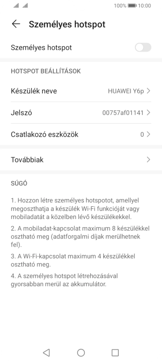 Válaszd a Készülék neve lehetőséget.