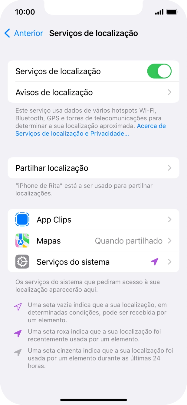 Prima a app pretendida.