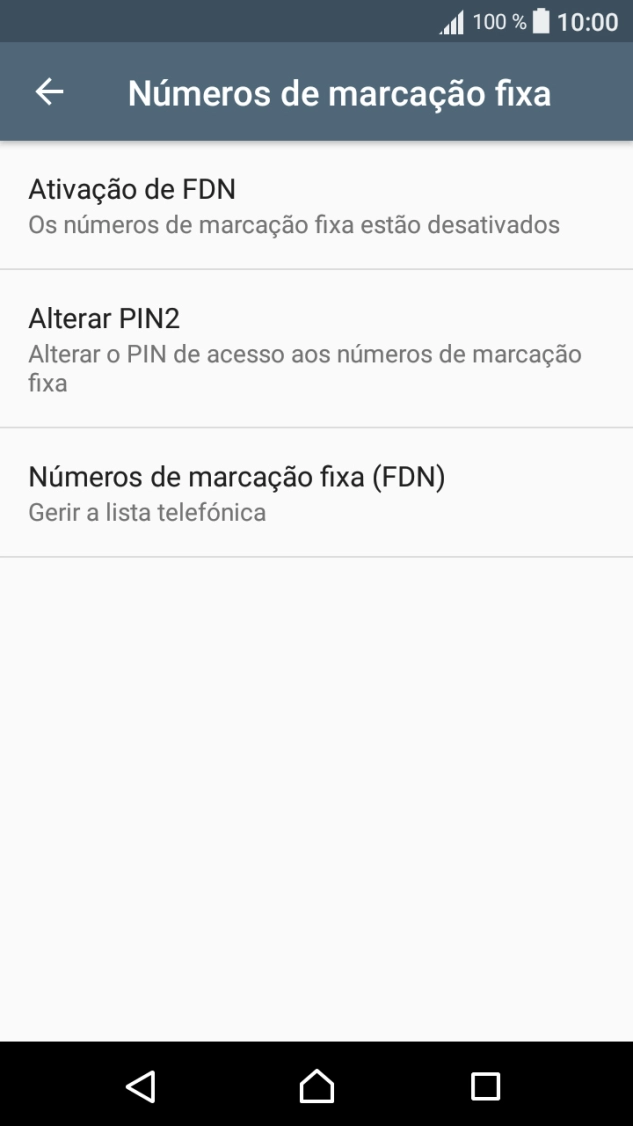 Prima Ativação de FDN para ativar a marcação permitida.