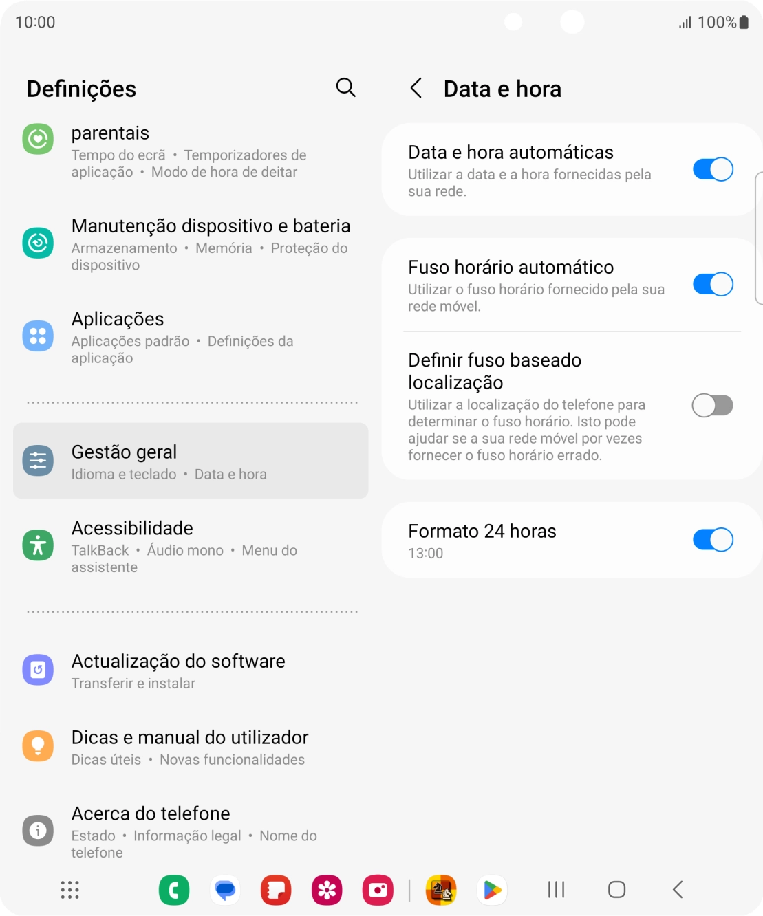 Prima a tecla de início para terminar e voltar ao ecrã inicial.