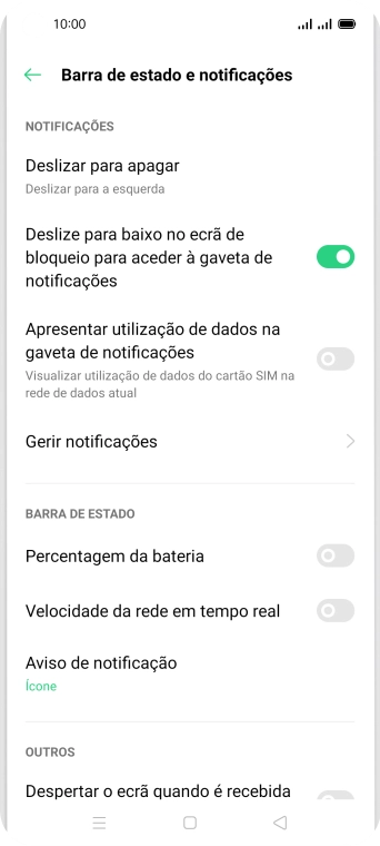 Prima Gerir notificações.