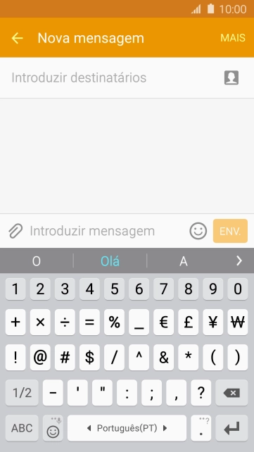 Prima os algarismos ou os caracteres especiais pretendidos.