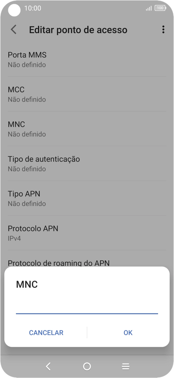 Introduza 01 e prima OK.