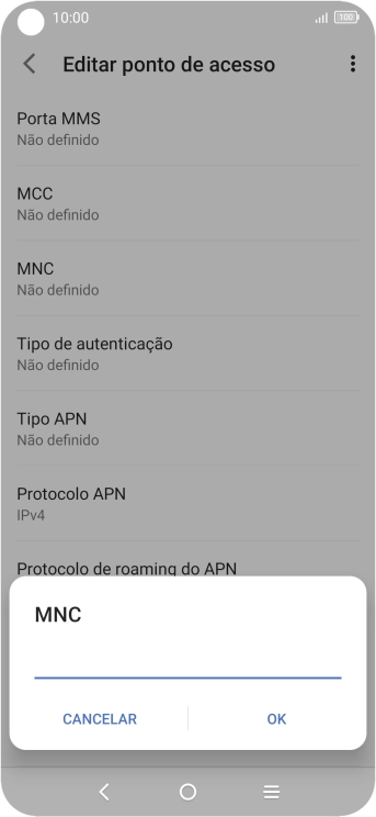 Introduza 01 e prima OK.