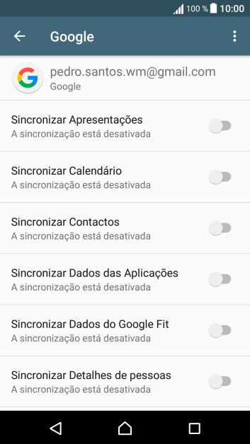 Prima Sincronizar Contactos para ativar a função.