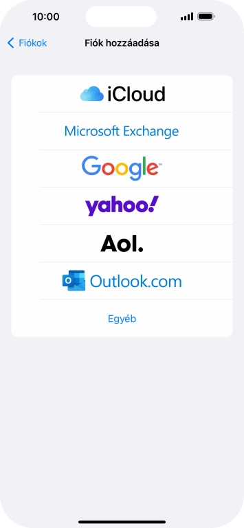 Válaszd az Egyéb lehetőséget.