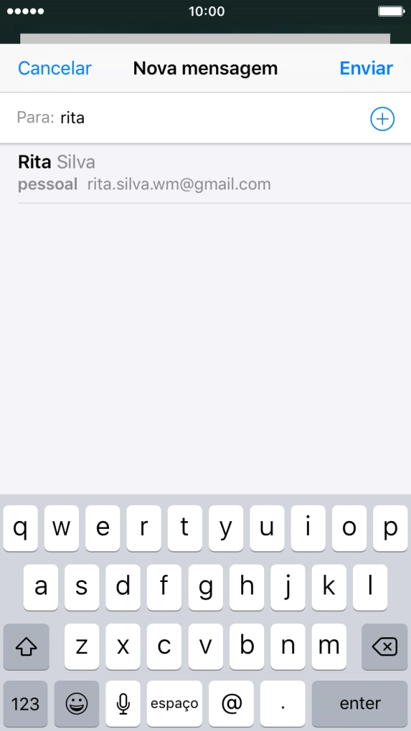 Prima o contacto pretendido.