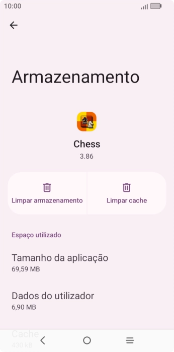 Prima Limpar cache.
