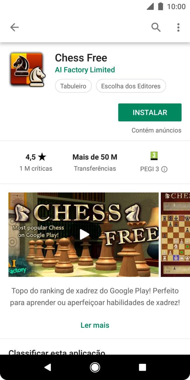 Prima INSTALAR e siga as instruções no ecrã para instalar a app.