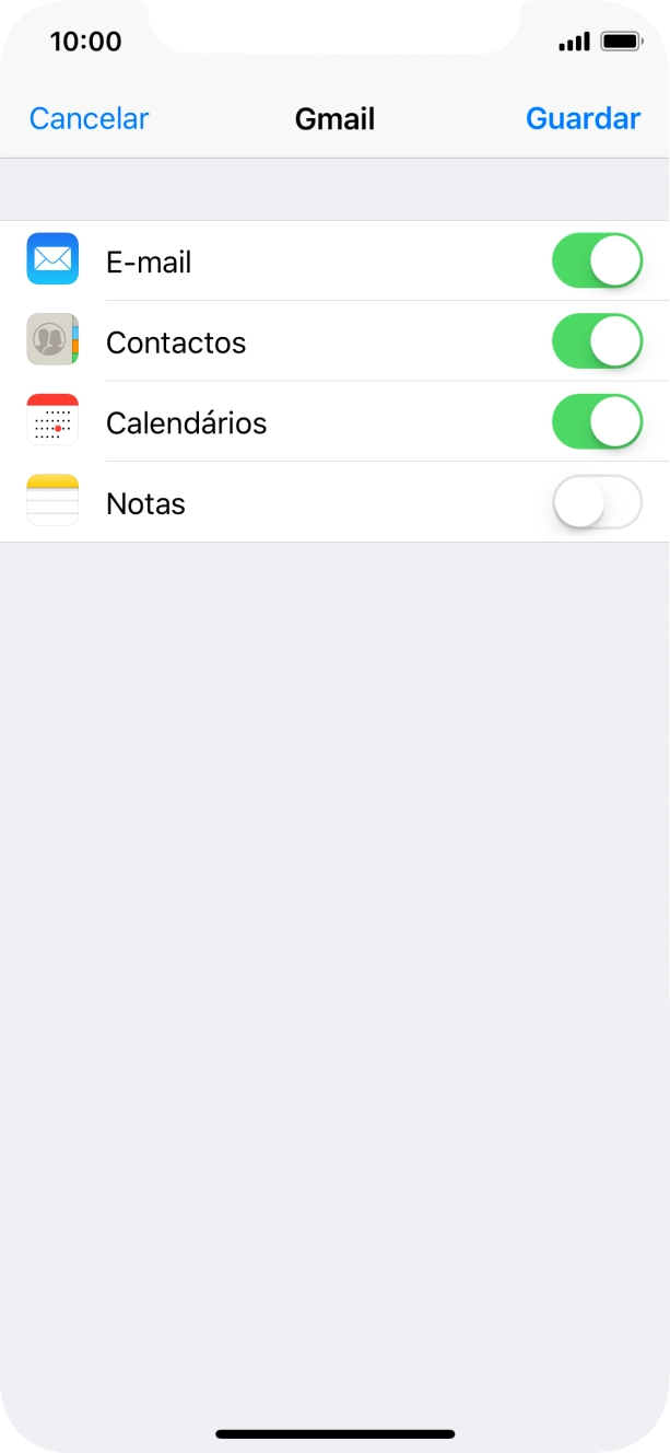 Se o ecrã mostrar esta imagem, a sua conta foi identificada e configurada automaticamente. Siga as indicações no ecrã para introduzir informações adicionais e concluir a configuração.