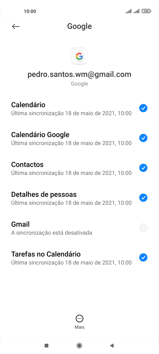 Prima a tecla de início para terminar e voltar ao ecrã inicial.