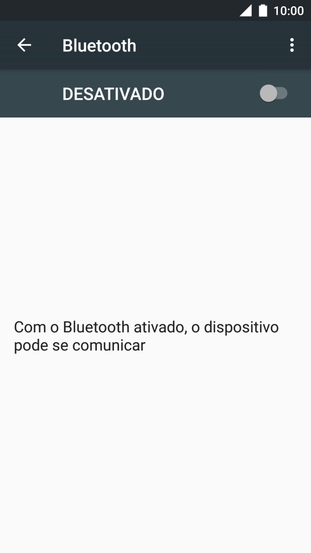 Prima o indicador para ativar a função.
