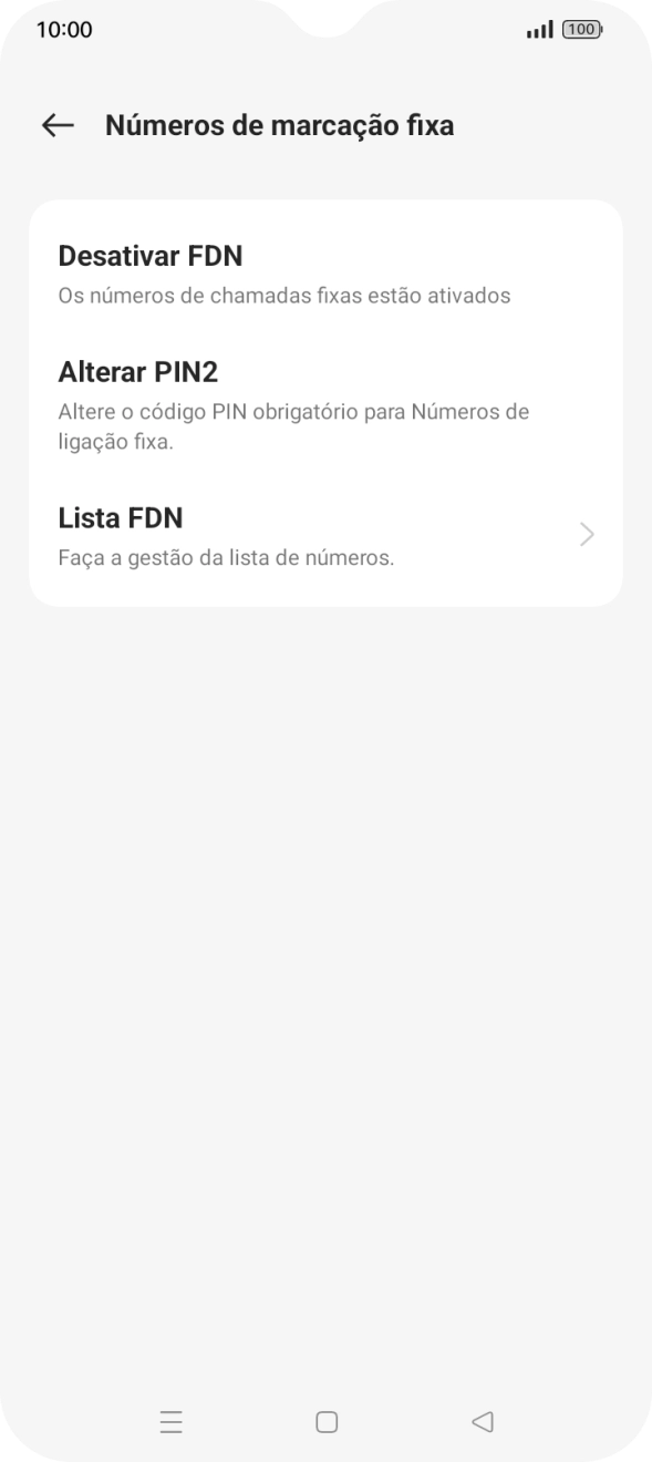 Prima Desativar FDN.