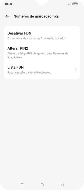 Prima Desativar FDN.