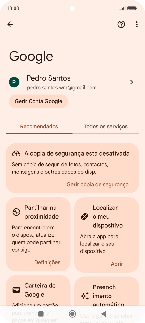 Prima Localizar o meu dispositivo.