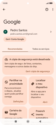 Prima Localizar o meu dispositivo.