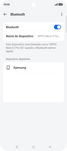 Prima o dispositivo Bluetooth pretendido e siga as indicações no ecrã para emparelhar o dispositivo pretendido com o telefone.