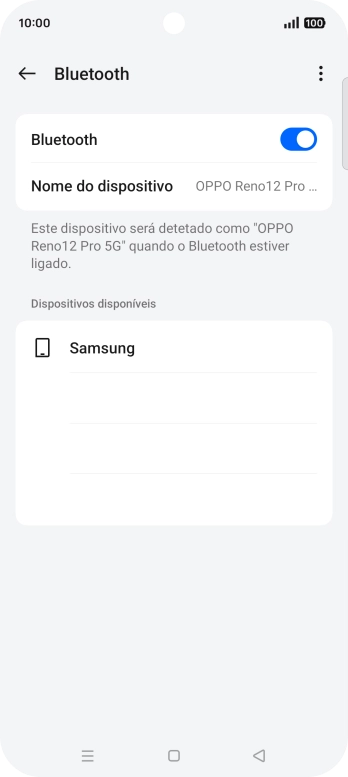 Prima o dispositivo Bluetooth pretendido e siga as indicações no ecrã para emparelhar o dispositivo pretendido com o telefone.