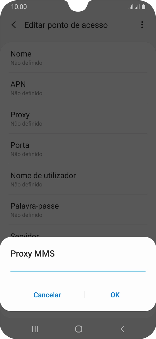 Introduza iproxy.vodafone.pt e prima OK.