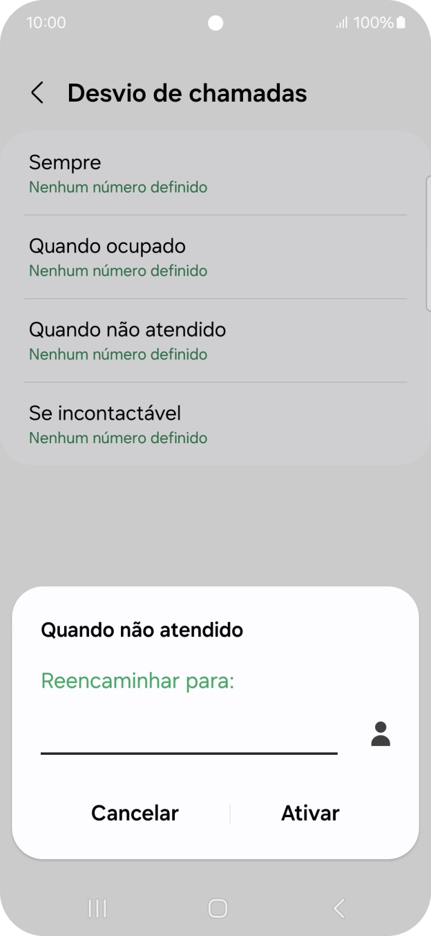 Introduza 123 e prima Ativar.