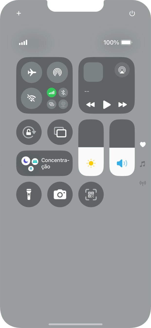 Prima o ícone de modo de voo para ativar ou desativar a função.