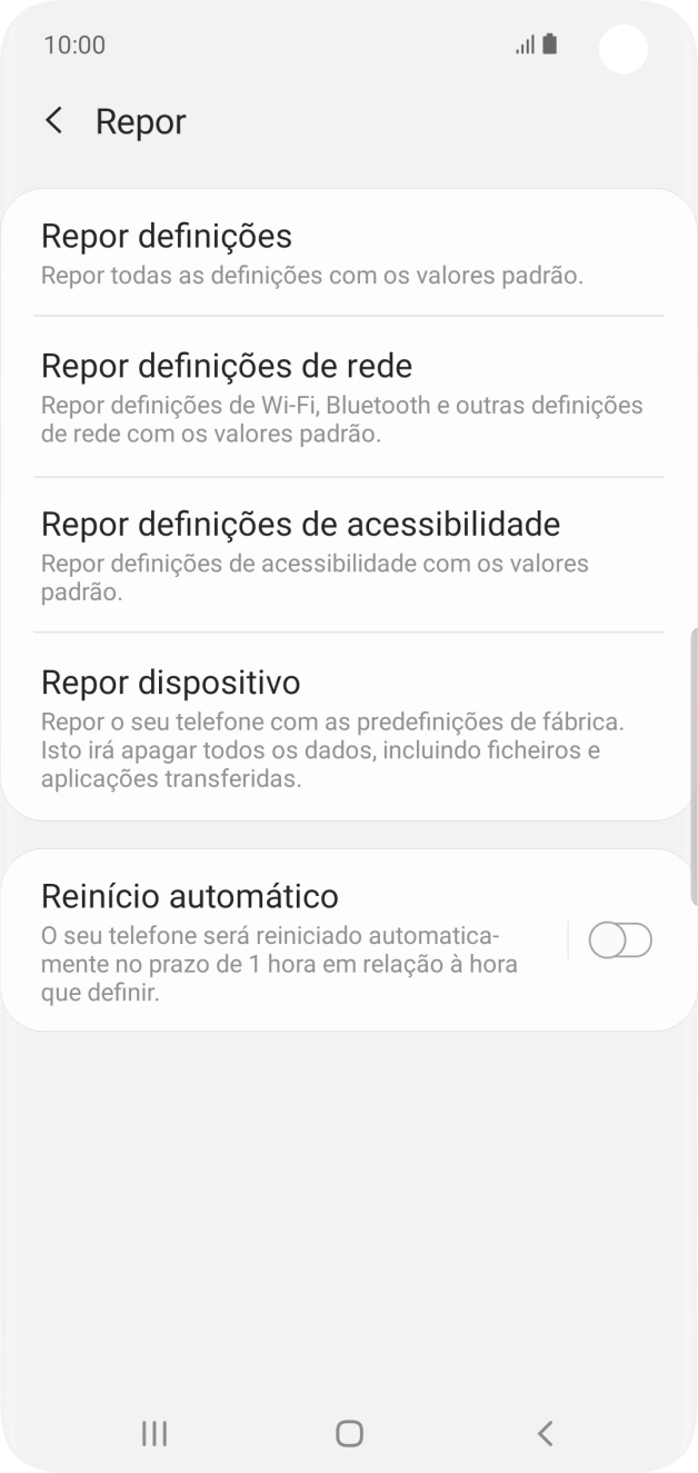 Prima Repor dispositivo.