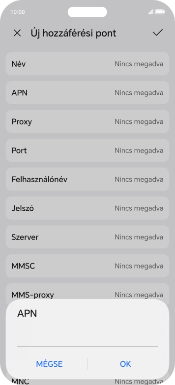 Amennyiben előfizetésed van, írd be azt, hogy mms.vodafone.net, és válaszd az OK lehetőséget.