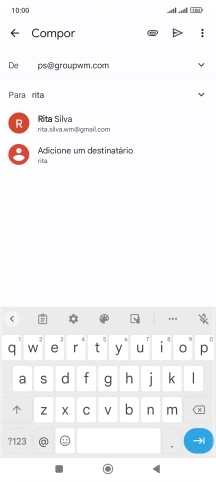 Prima o contacto pretendido.