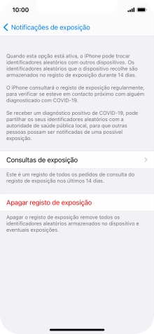 Prima Apagar registo de exposição.