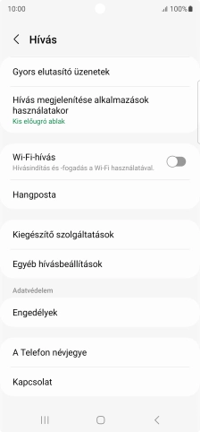 Válaszd a Kiegészítő szolgáltatások lehetőséget.