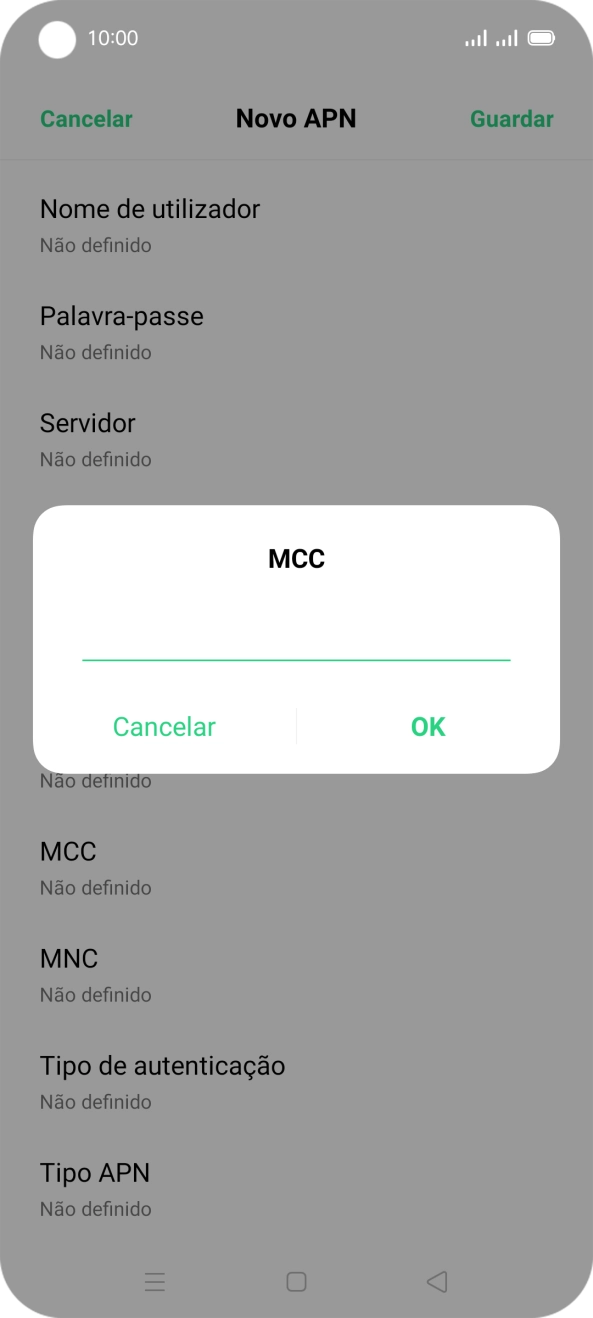 Introduza 268 e prima OK.