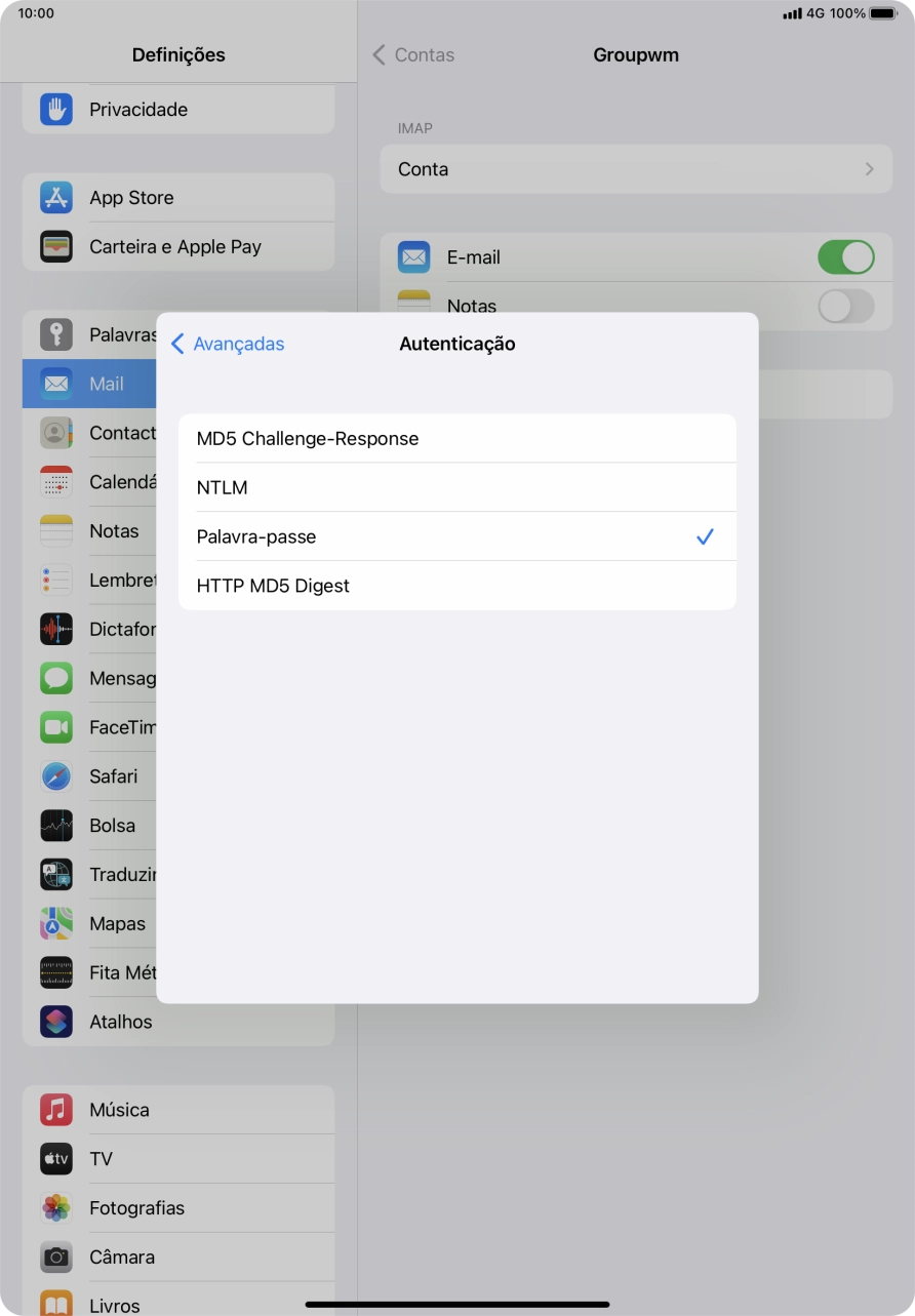 Prima Palavra-passe.