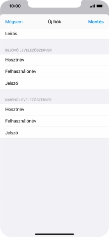 Válaszd a Mentés lehetőséget. Beállította a rendszer az e-mail-fiókodat. Amennyiben további beállításokat kívánsz alkalmazni a bejövő és kimenő szerverhez, az alábbi lépésekkel folytasd.