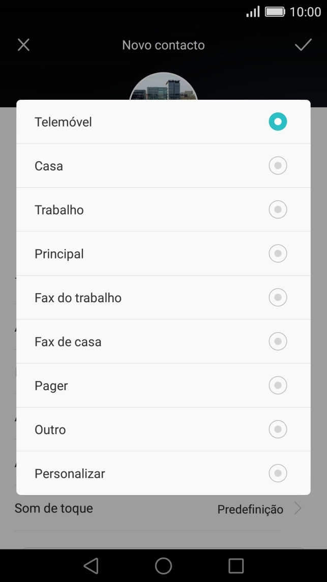 Prima o tipo de número pretendido.