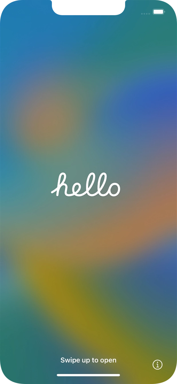 Deslize o dedo para cima a partir da base do ecrã.