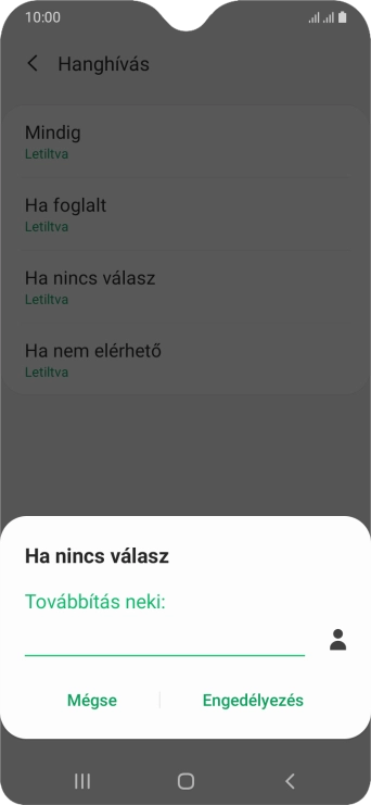 Írd be a +36709090999 számot és válaszd az Engedélyezés lehetőséget.