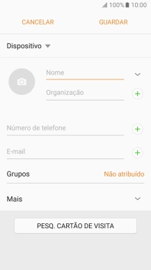 Prima a lista suspensa da lista de contactos.