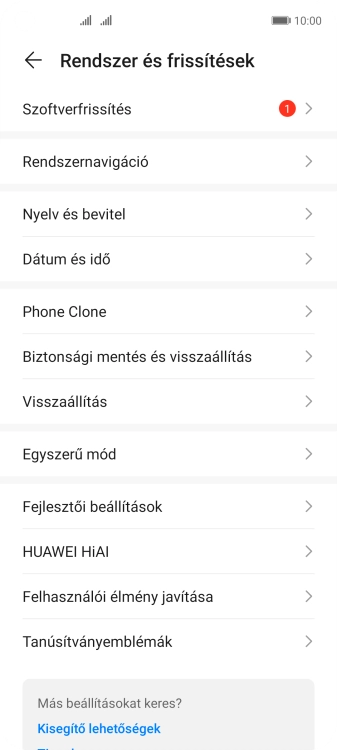 Válaszd a Visszaállítás lehetőséget.