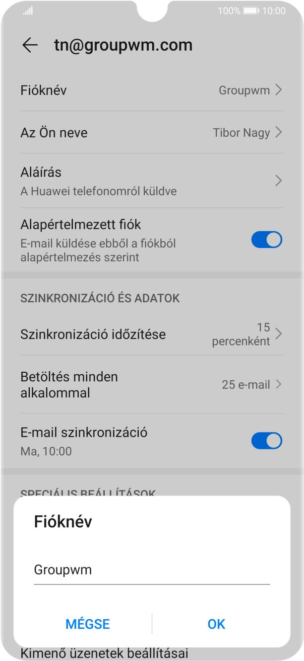 Válaszd az OK lehetőséget.