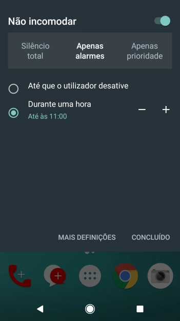 Se ativar a função, prima CONCLUÍDO.
