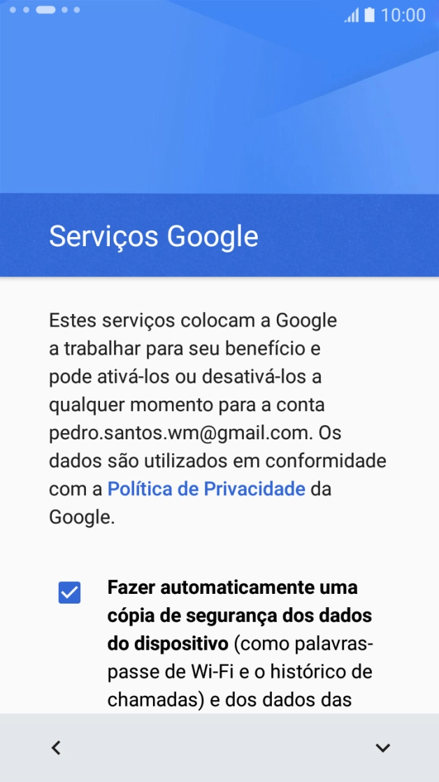 Siga as indicações no ecrã do outro telefone para transferir dados. Aguarde enquanto o telefone transfere conteúdo do outro telefone. Siga as indicações no ecrã para completar a ativação do telefone.