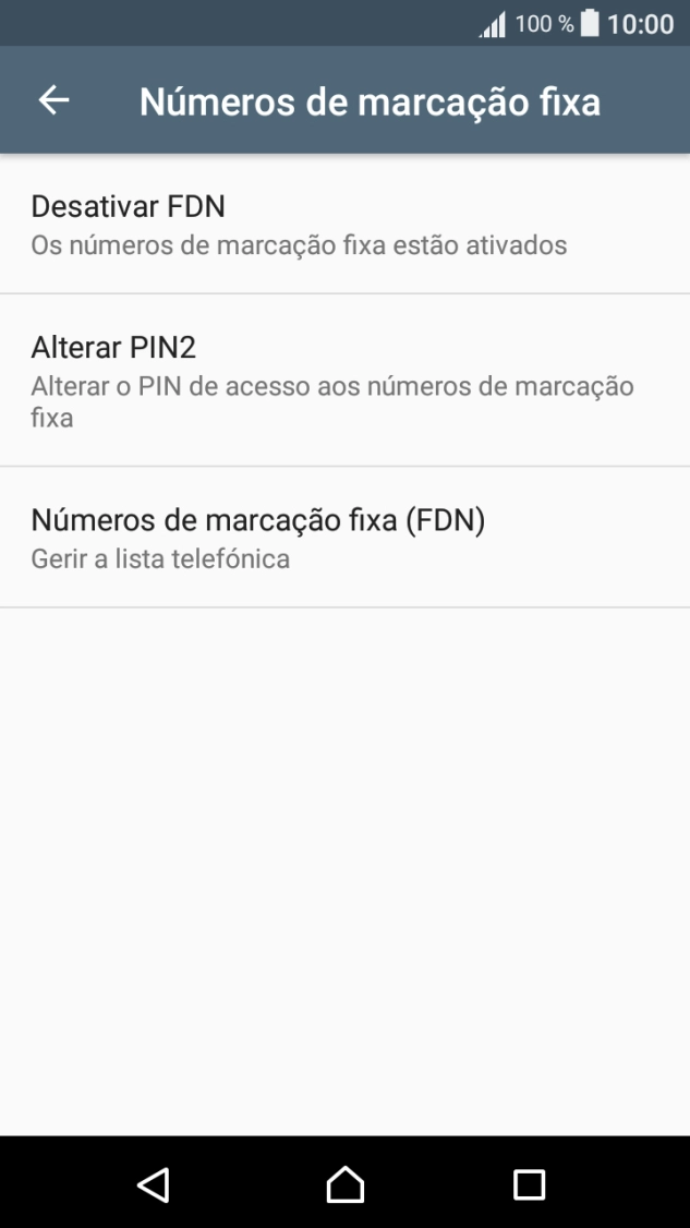 Prima Desactivar FDN para desativar a marcação permitida.