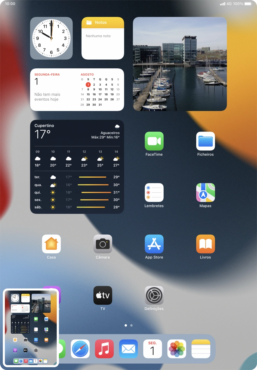 Para modificar a captura de ecrã prima a captura de ecrã e siga as indicações no ecrã para efetuar as modificações pretendidas.