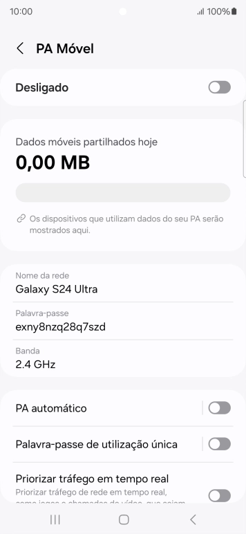 Prima Nome da rede.