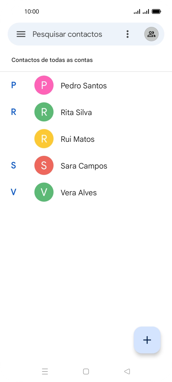 Deslize o dedo sobre o ecrã da esquerda para a direita.