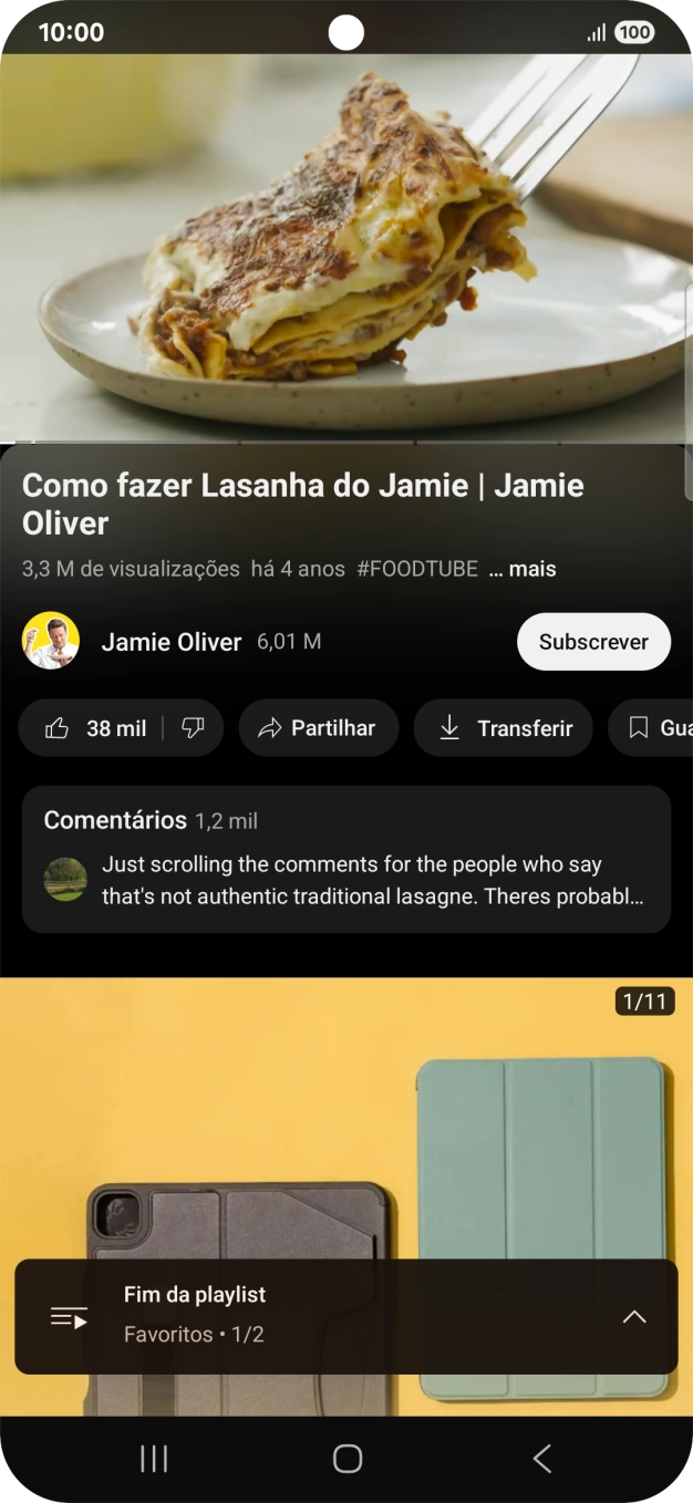 Prima a tecla de início durante uns instantes, para ativar a Gemini.